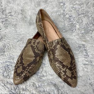 Naturalizer 27 Edit Hannah Gold Snake Leather 7 M